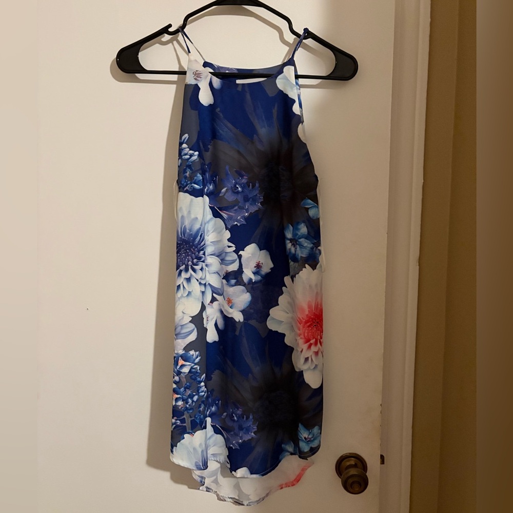Xenia flowy high neck floral dress